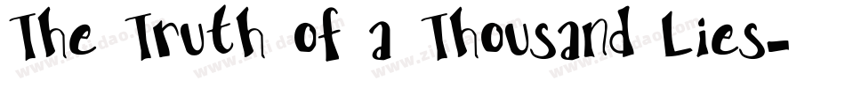 The Truth of a Thousand Lies字体转换